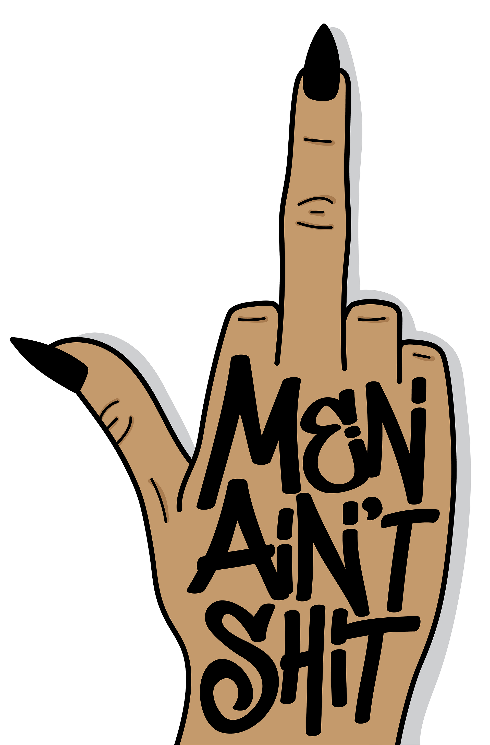 Men Ain't Sh*t Sticker | Funny Merch product image (1)