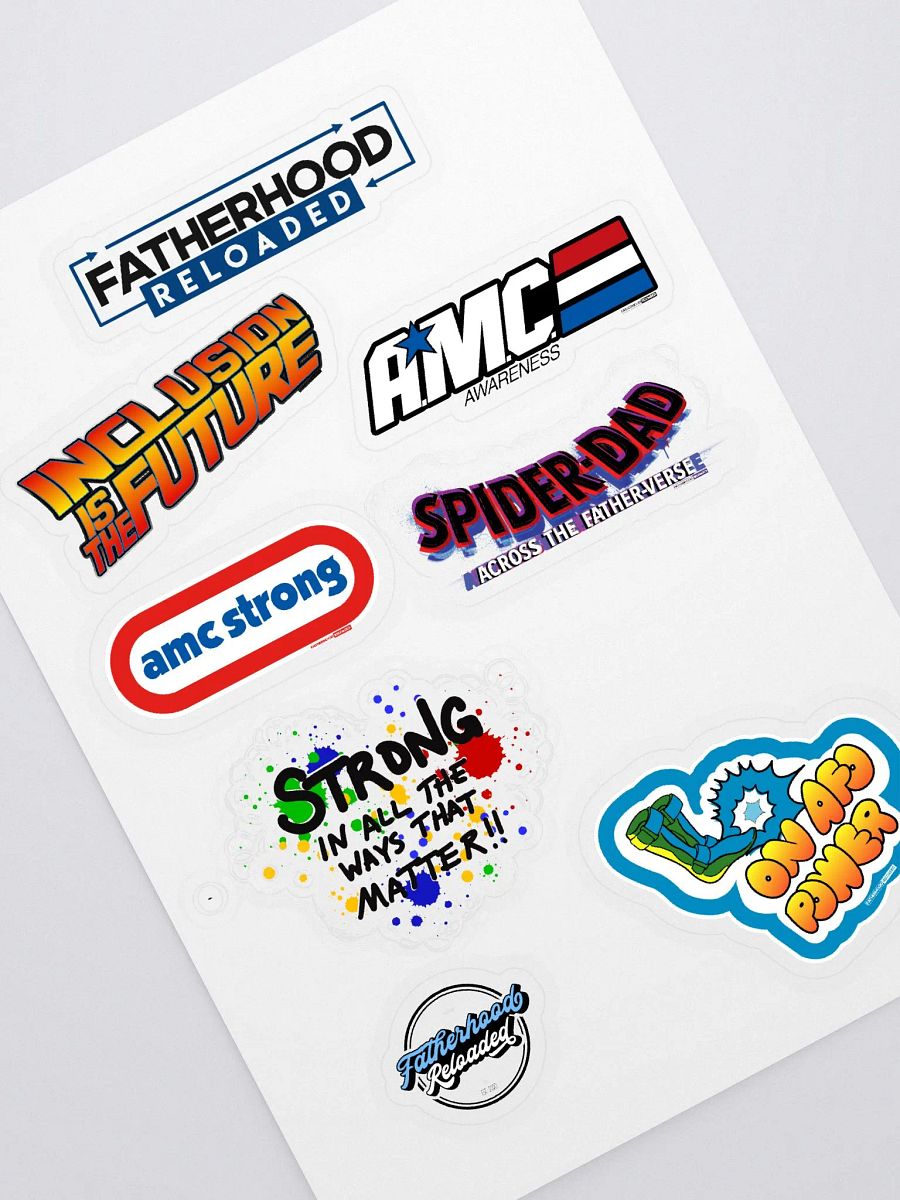 Fatherhood Reloaded Sticker Sheet product image (1)