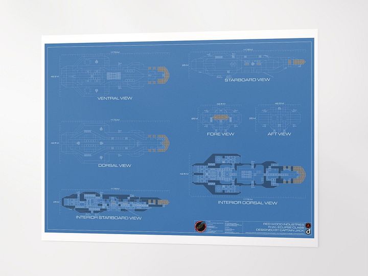 RWI Eclipse Starship Blueprint Poster product image (2)