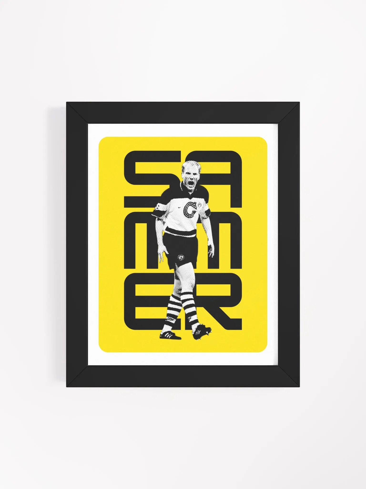 Matthias Sammer BW Borussia Dortmund Name Art Framed Print product image (3)