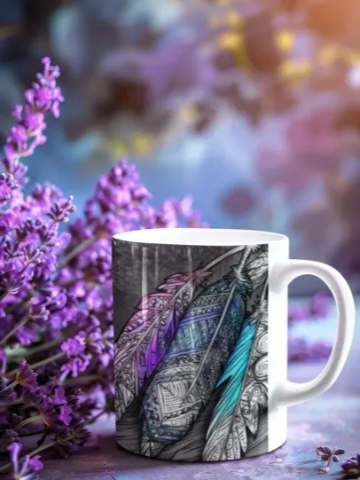 G Feathers, White Glossy Mug product image (1)