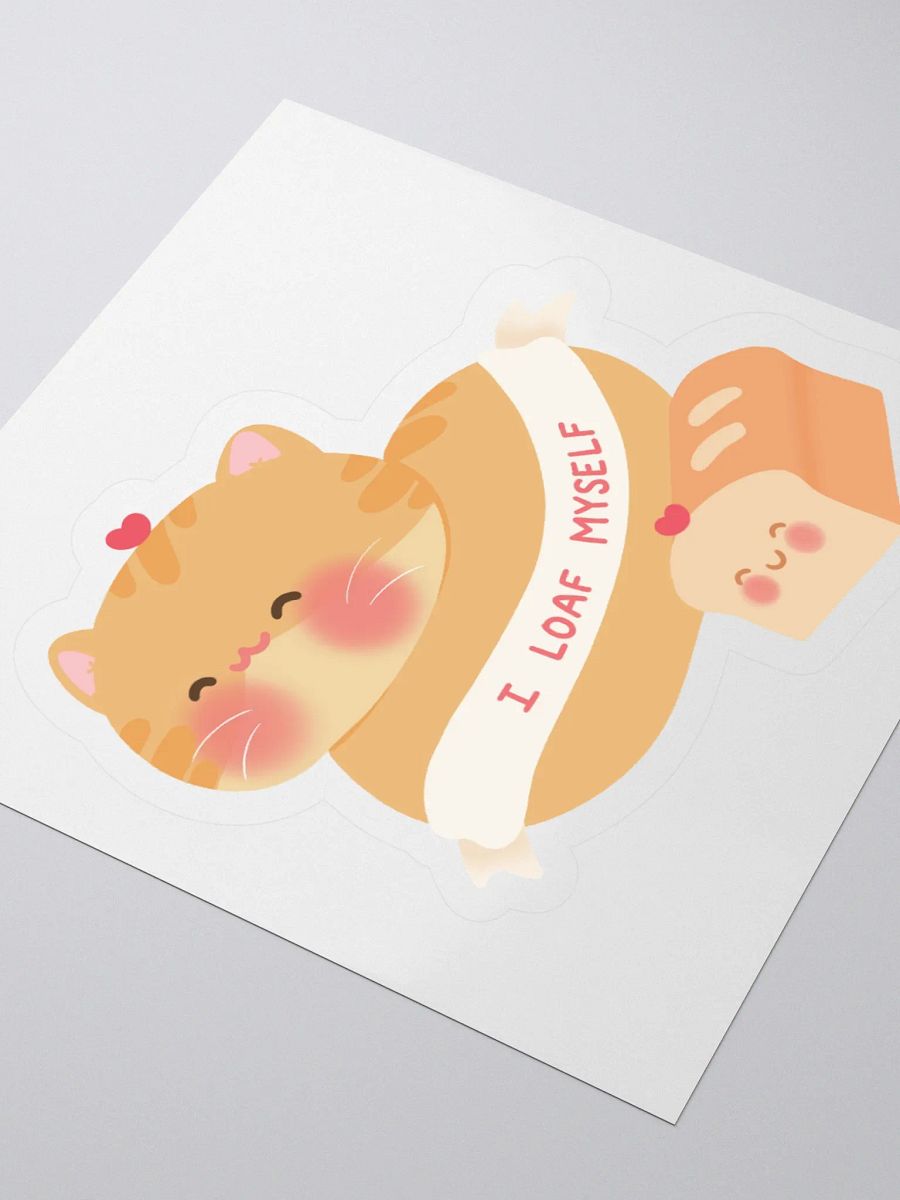 I Loaf myself! Orange Cat Vinyl Sticker product image (3)