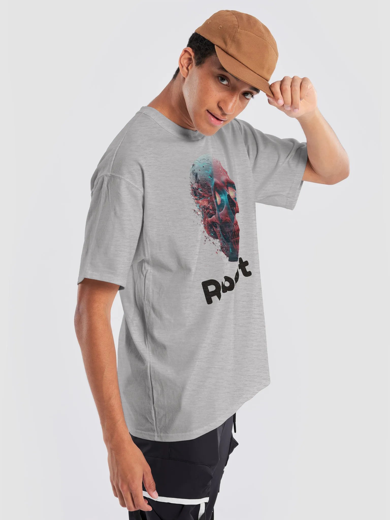 Digital Reboot Skull Relaxed-Fit Tee product image (14)