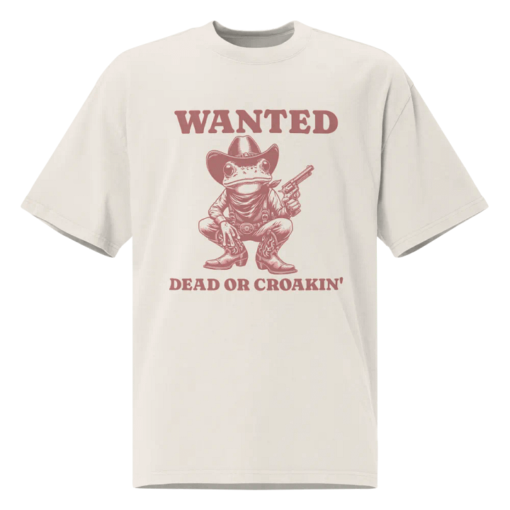 Cowboy Frog Wanted Oversized Tee product image (3)