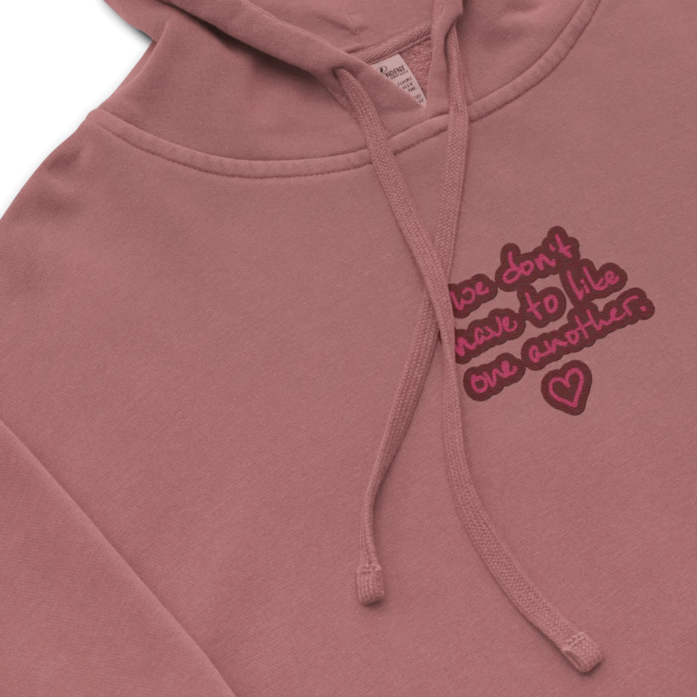 ONE ANOTHER (rose) embroidered pigment hoodie product image (1)