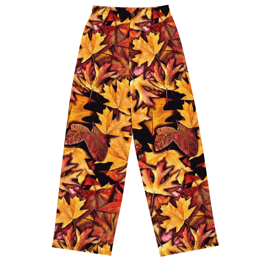 Fall Leaves Pattern Wideleg Pants product image (1)