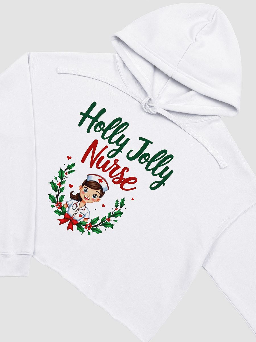 Holly Jolly Nurse Festive Crop Hoodie product image (10)