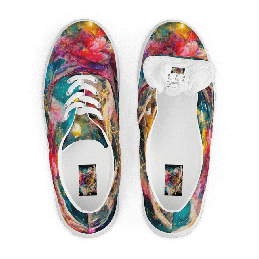 men's cosmic blossom lace-up canvas shoes product image (6)