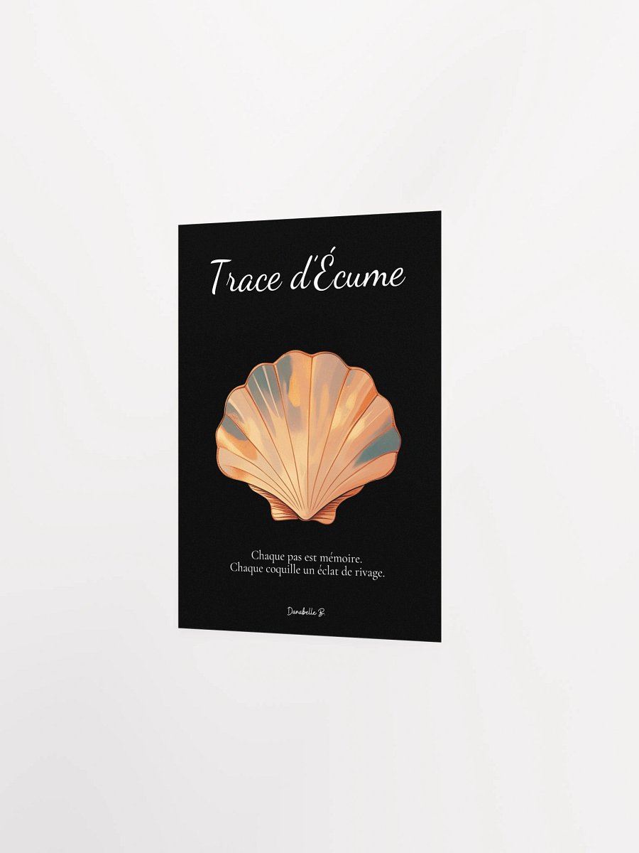 Poster artistique - Coquille Saint-Jacques - Trace d'Ecume - Cadeau Déco Energie Vibratoire product image (2)