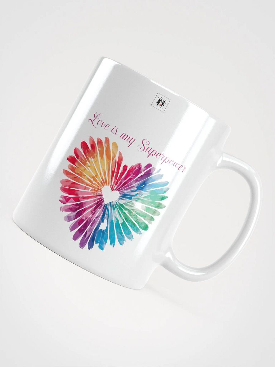 Love is My Superpower Heart Design Mug (White) product image (4)