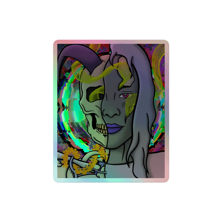 Decaying beauty Holographic Sticker product image (2)