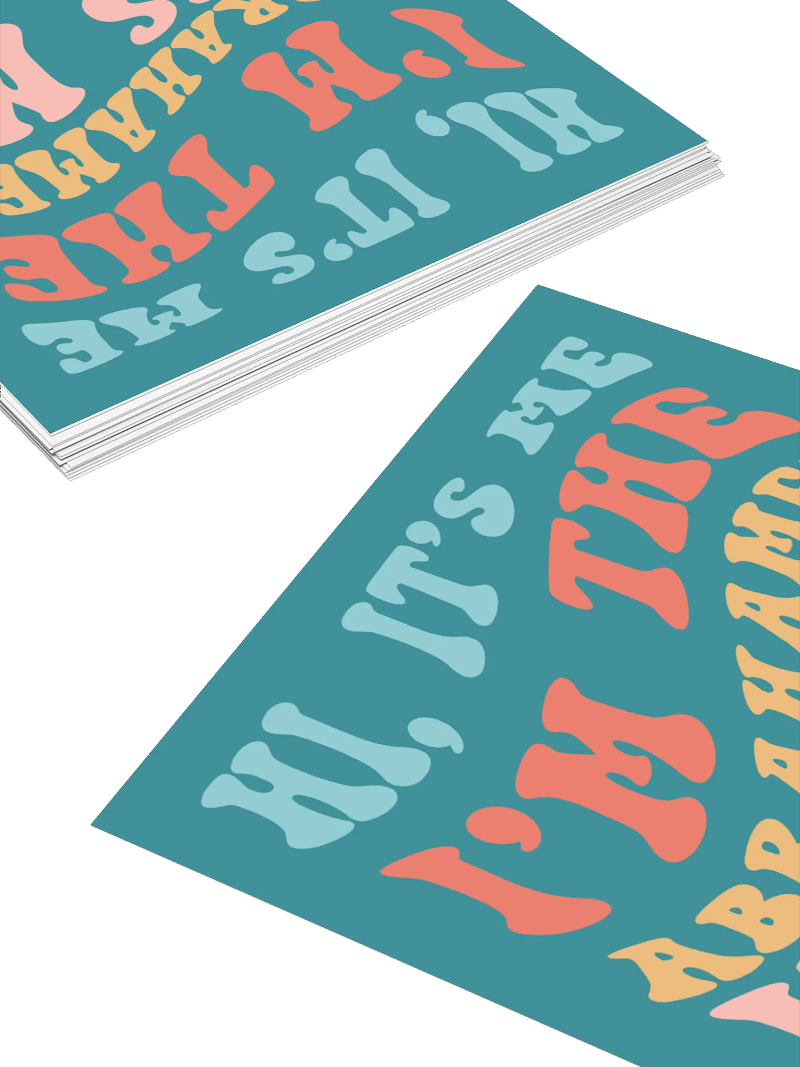 Hi it's Me, I'm The Abrahamer, It's Me - Teal Sticker