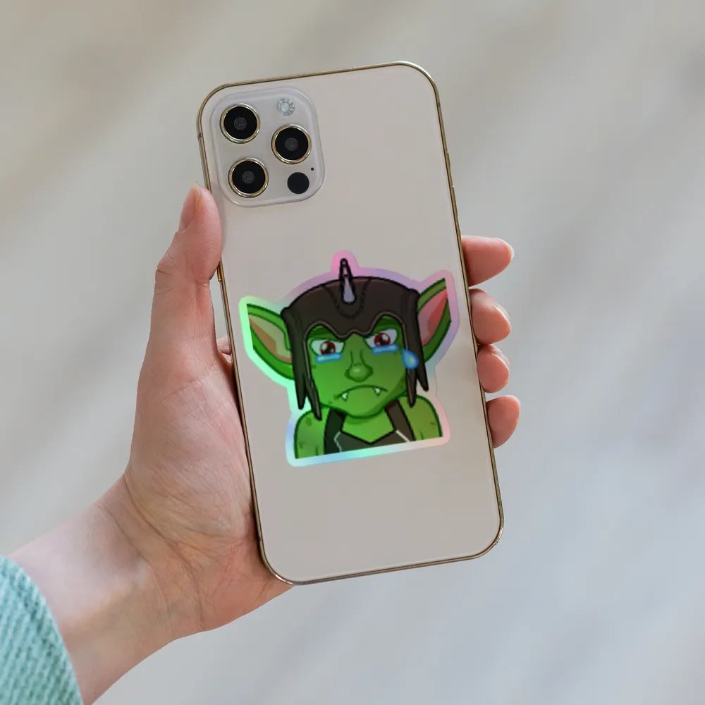 Sad Holographic Sticker product image (8)