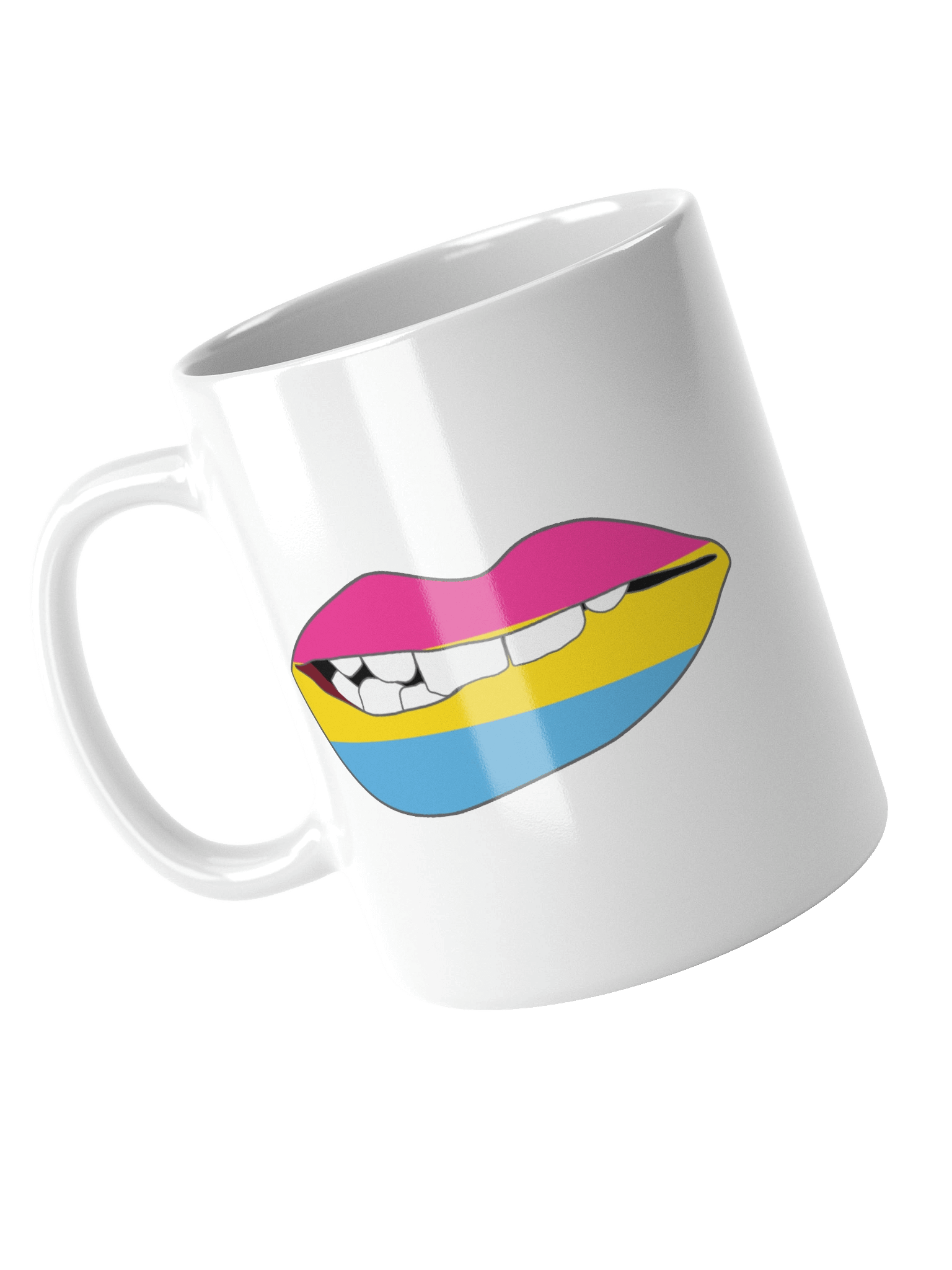 Pansexual Pride Flag Biting Lips Mug product image (3)