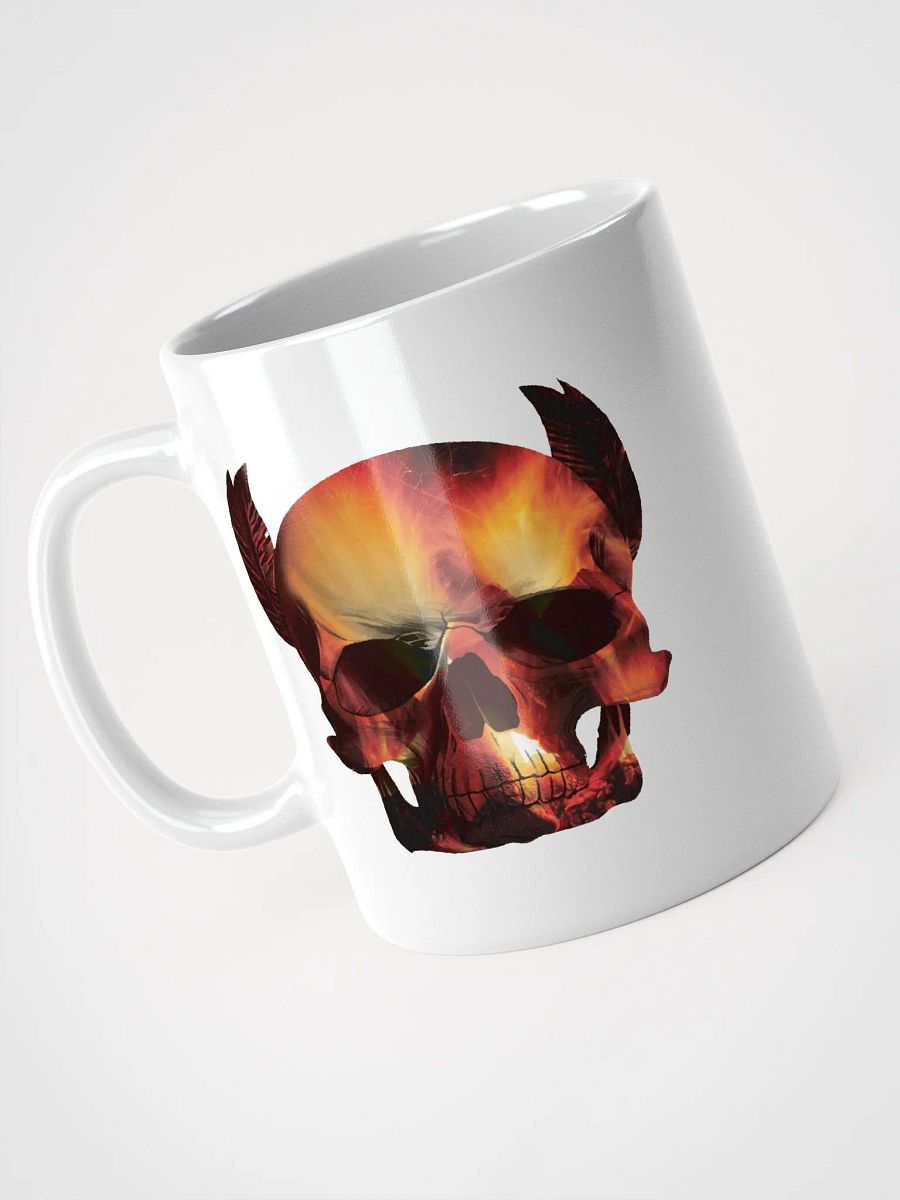 Skull with Fire Inside Skull, skulls, skull art design, skeleton, skull and bones, scary, skull tattoo, artistic skull, human skull, dark skull, bones, Halloween product image (3)