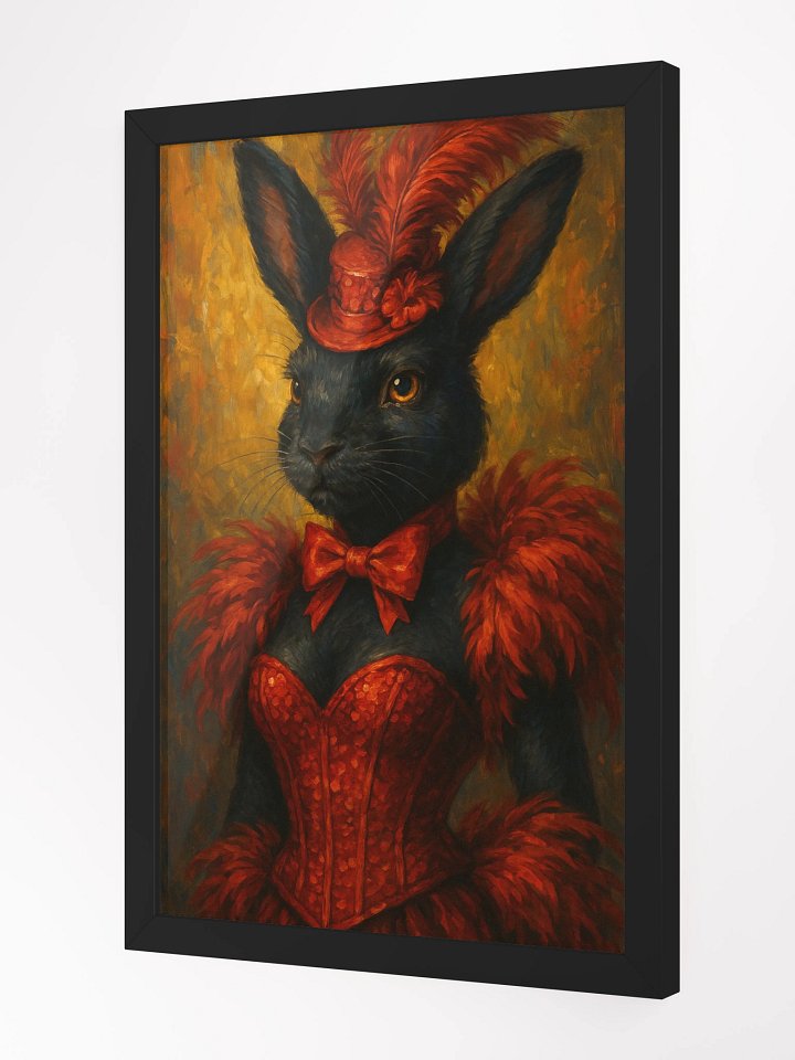 Scarlet Cottontail Poster in Ayous Wood Frame product image (2)