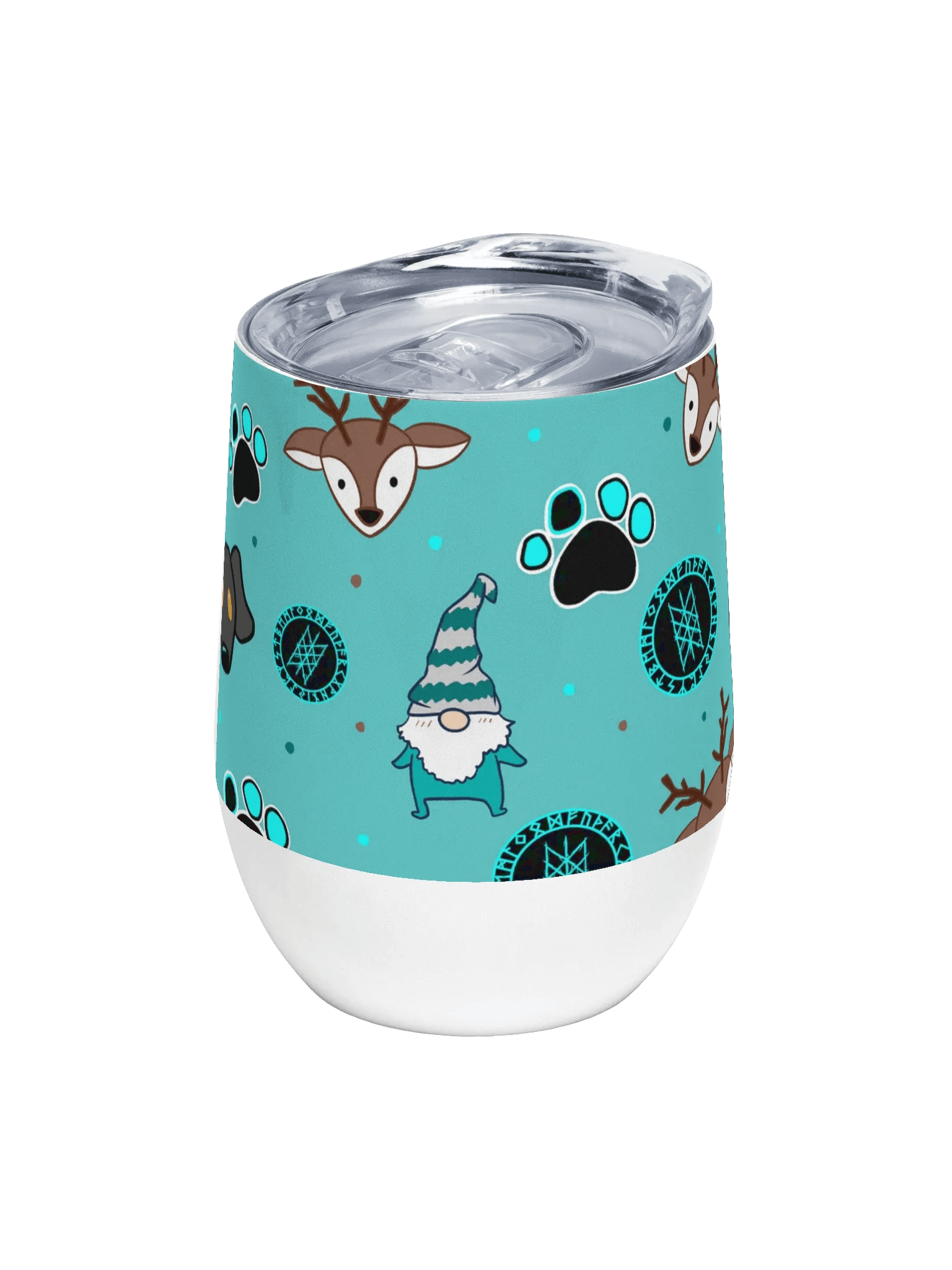 Web of Wyrd Light Teal Wine Tumbler product image (1)