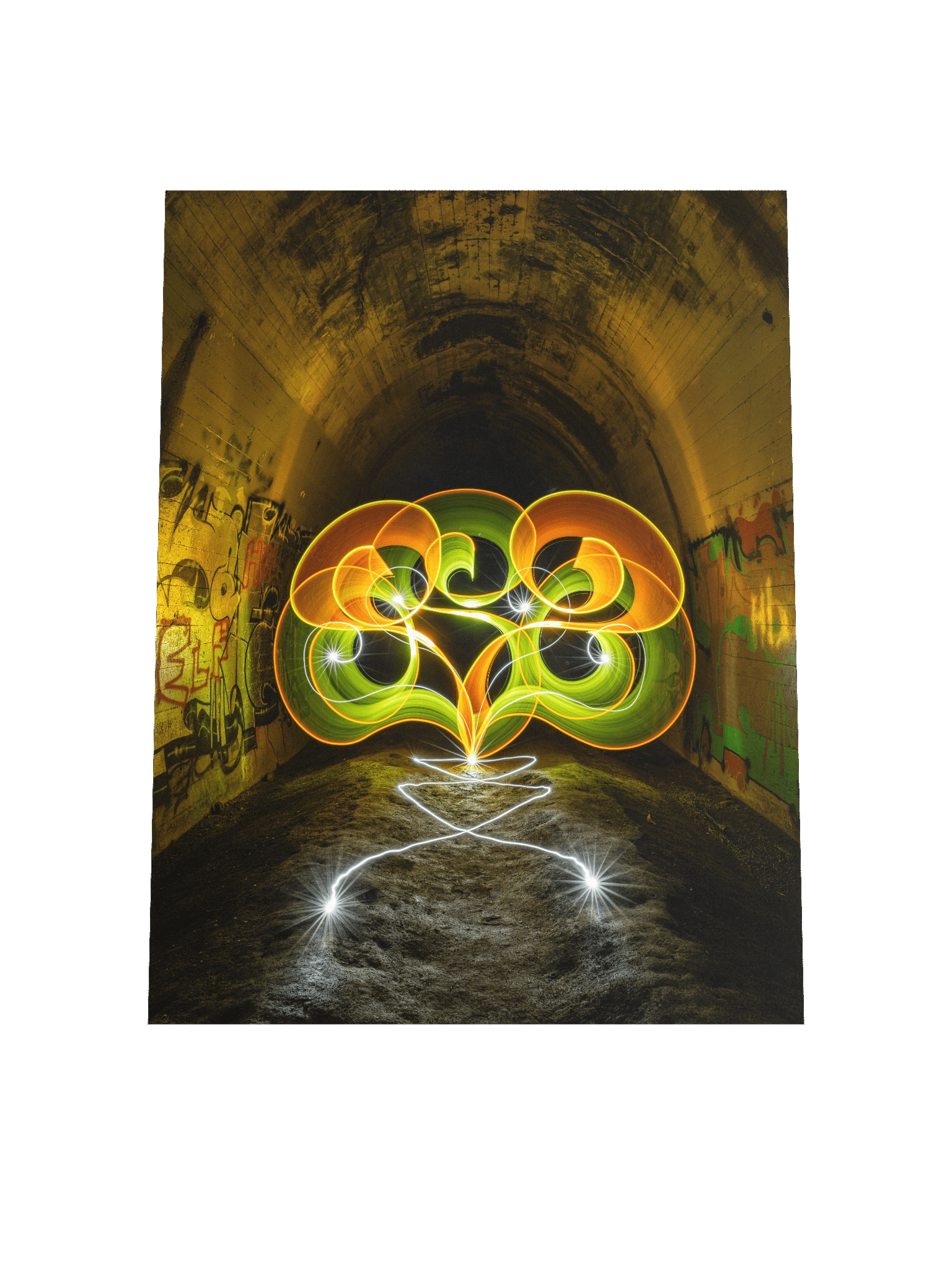 Abandoned Railway Tunnel Light Painting | Matte Print product image (8)