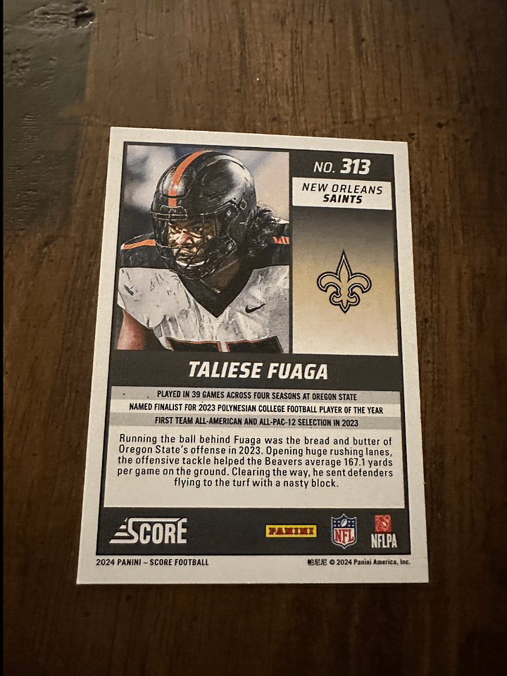 Rookie Taliese Fuaga product image (2)