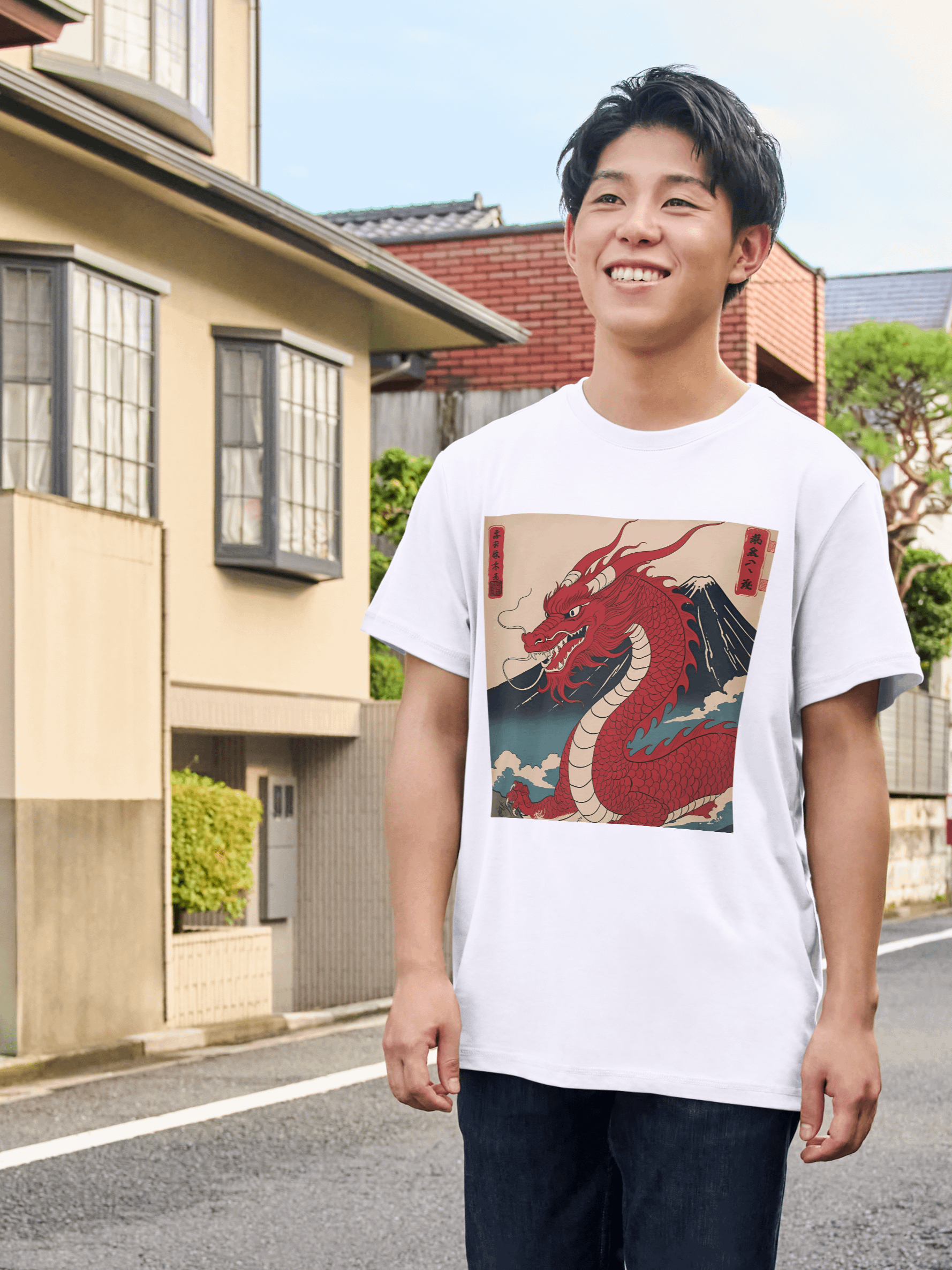 Ryoshin - Shuten-dōji (Crimson Dragon), Ancient Ryū Collection, T-Shirt, Front Design product image (4)