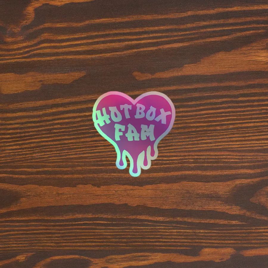 HOT BOX FAM TRANSPARENT BUBBLE GUM PINK LOGO STICKER product image (5)