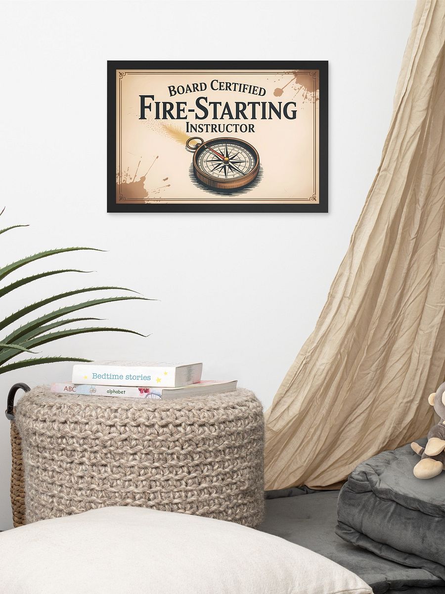Fire Starting Instructor Human Design Manifestor Framed Wall Art Poster product image (2)