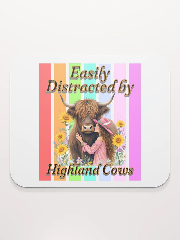 Easily Distracted By Highland Cow Dream Mouse Pad product image (1)