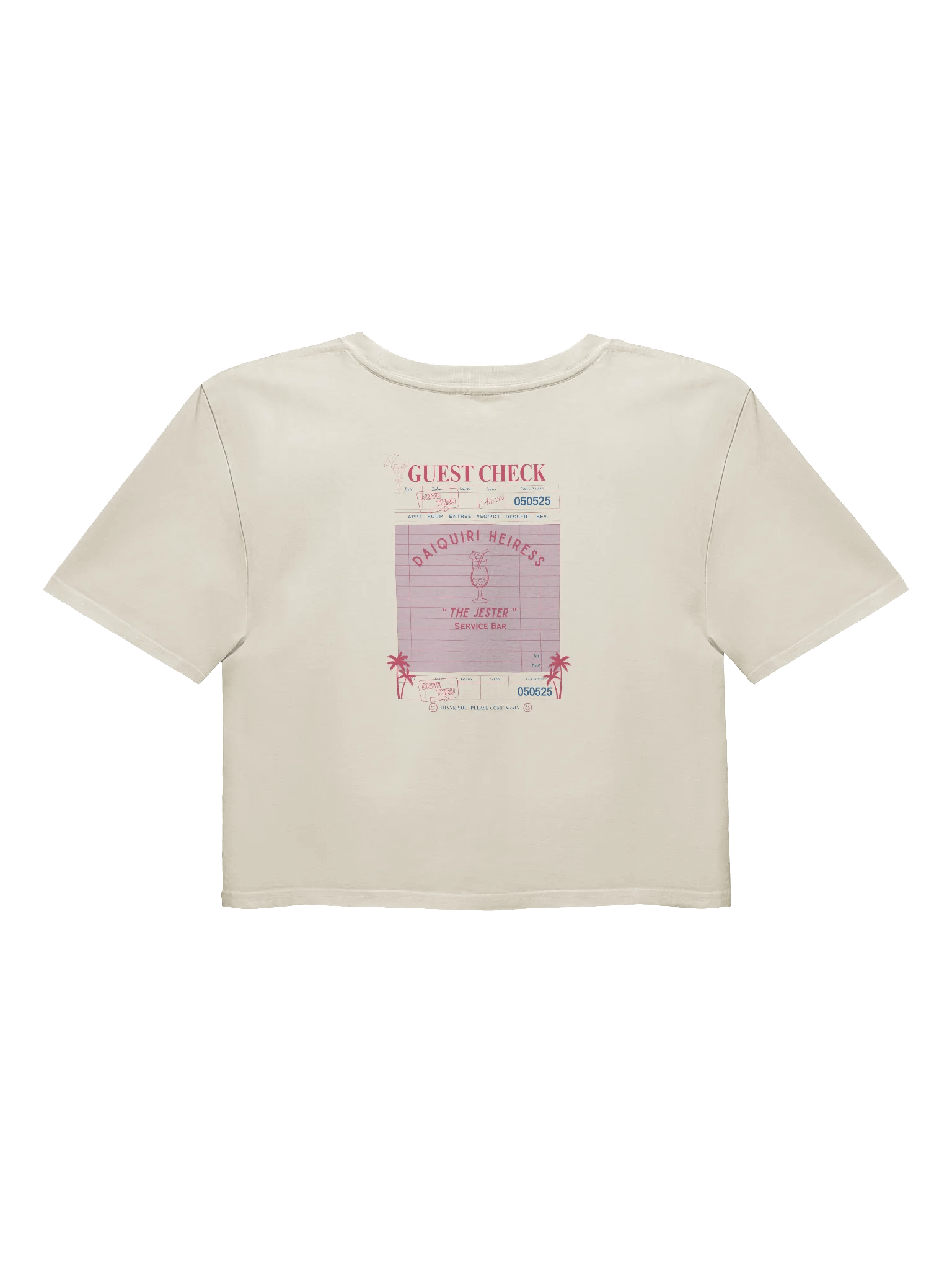 CHECK PLEASE! DAIQUIRI CROP - WHITE-IVORY product image (2)