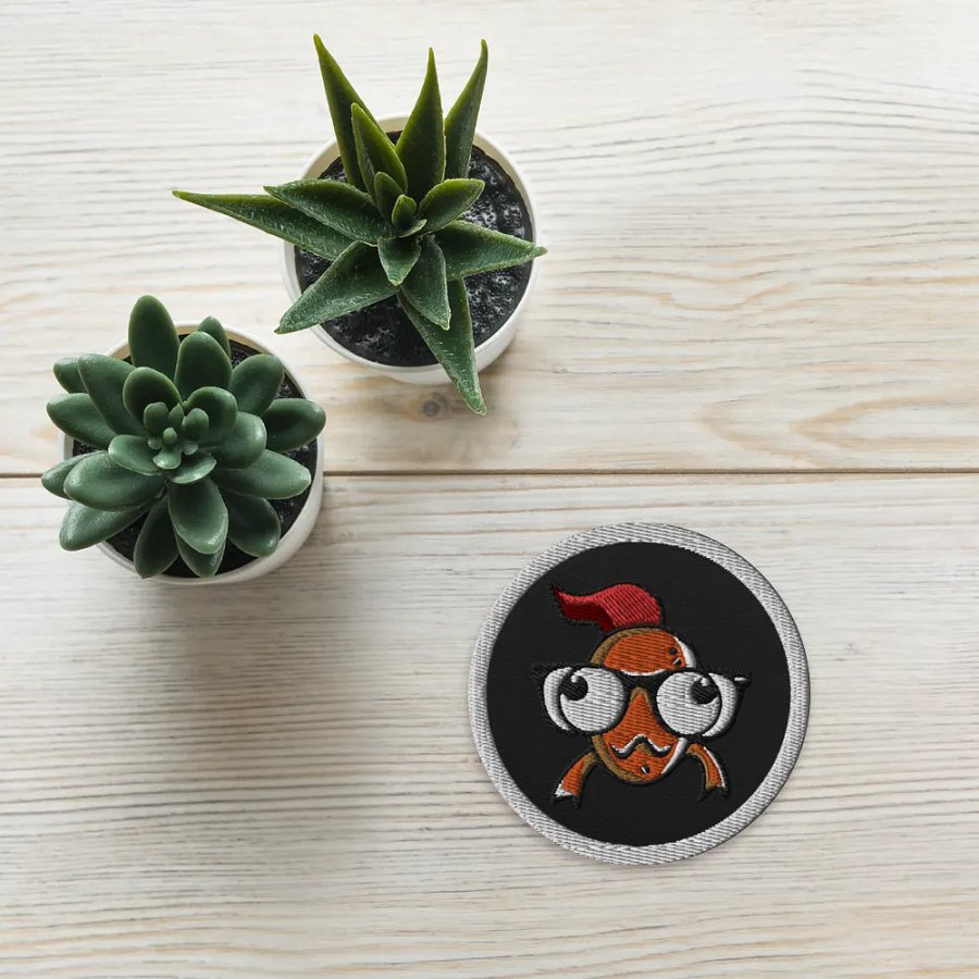 FEESH Logo Circle Patch [white border] product image (6)