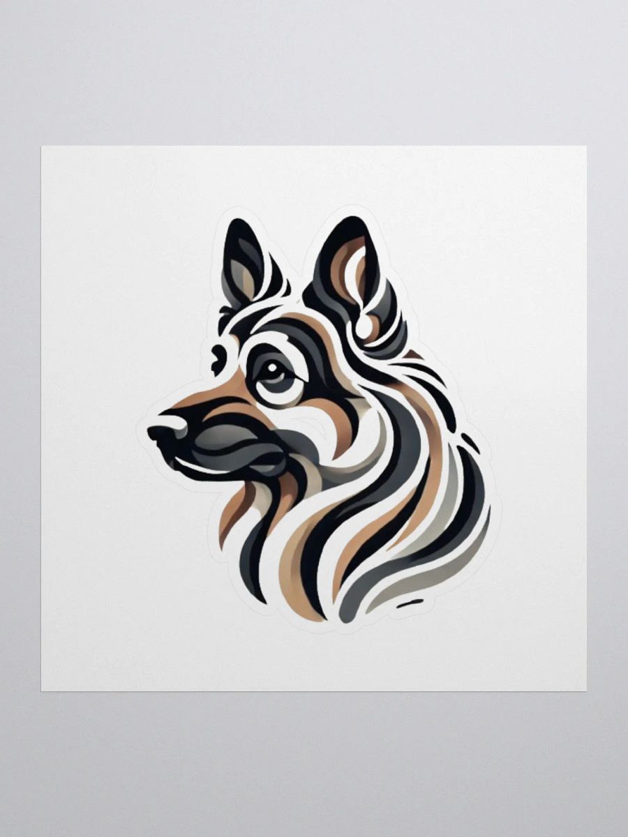 Sleek German Shepherd Abstract Art Sticker product image (3)
