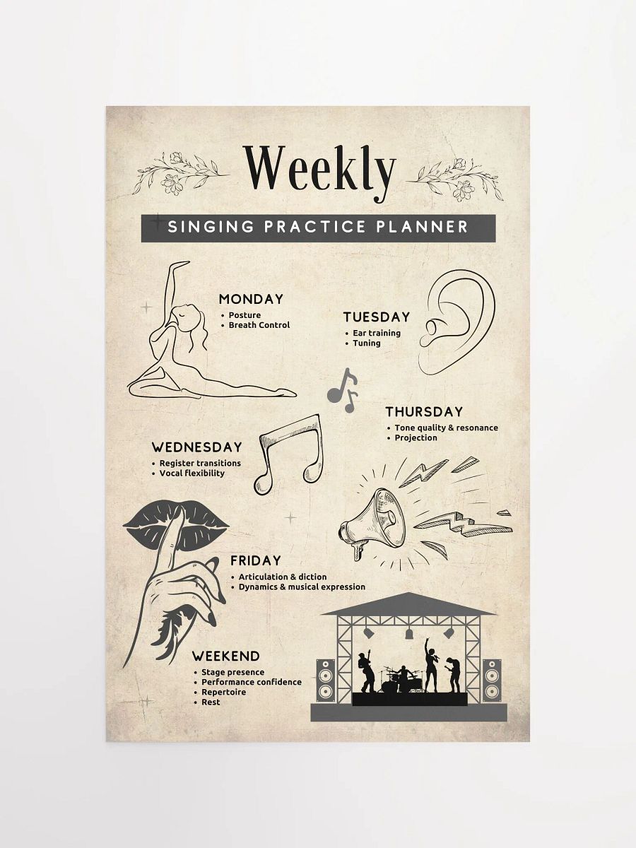 Singing Practice Planner 12'' x 18'' product image (1)