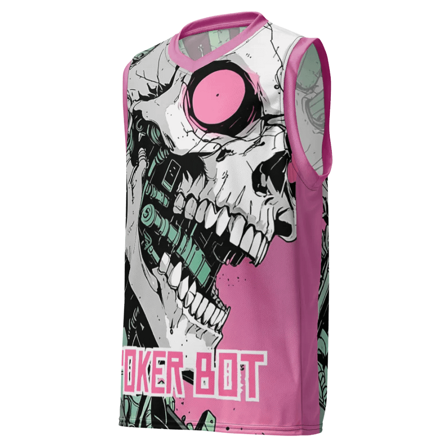 POKER BOT Cyber Skull BB Style Polyester Jersey product image (1)