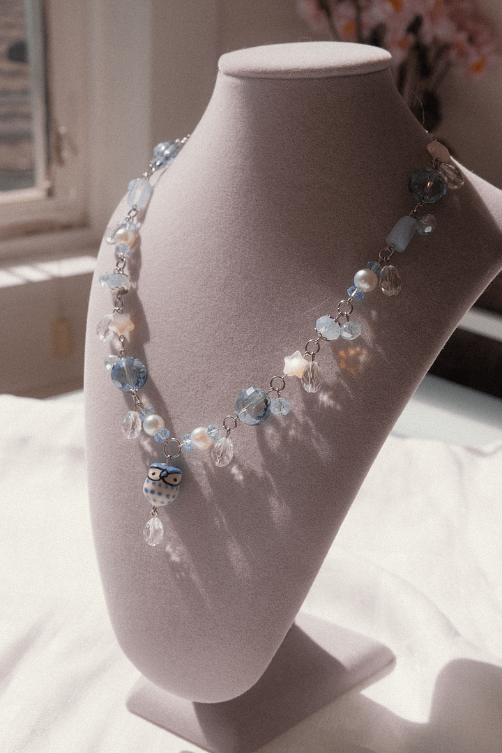 Owl of truth - Blue lace agate necklace 🦉 product image (2)