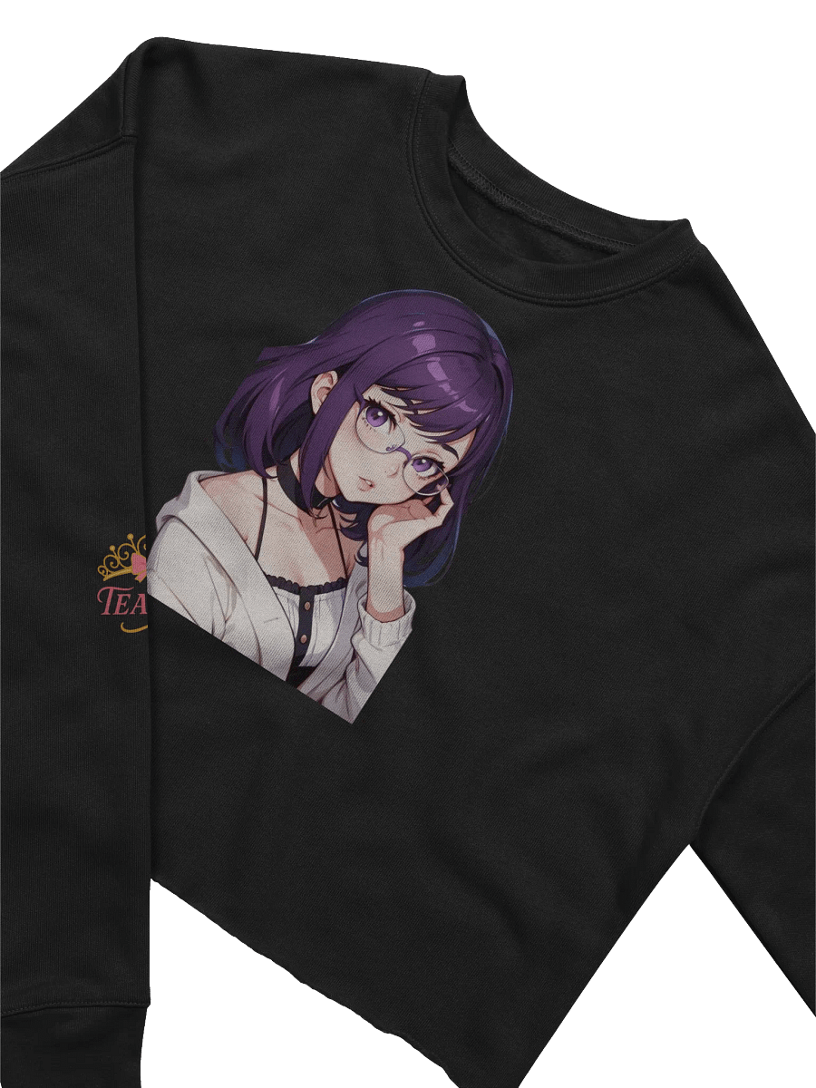 (Purple WAIFU) K Crop Sweatshirt product image (3)