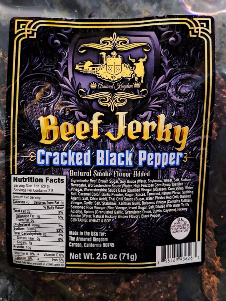 The Armored Kingdom Cracked Black Pepper Jerky product image (3)