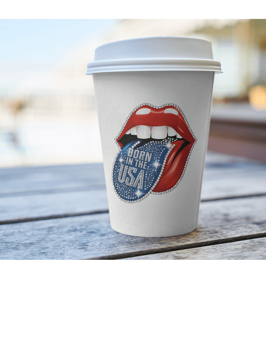 Born in the USA Patriotic Lips #9 Clipart product image (4)
