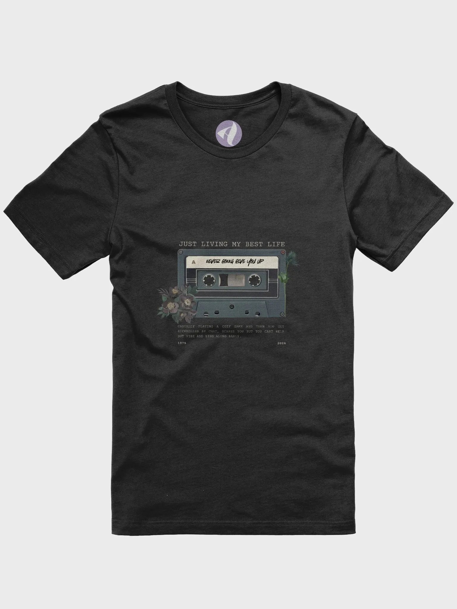 Never Gonna Give You Up Cassette Tape T-Shirt product image (1)