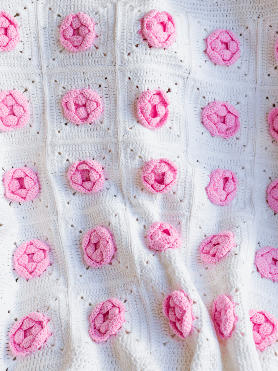 Crochet Pattern: Rose Baby Blanket product image (5)