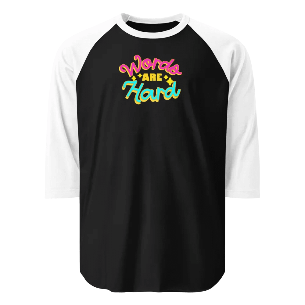 Words Are Hard Jersey Raglan Tee product image (1)