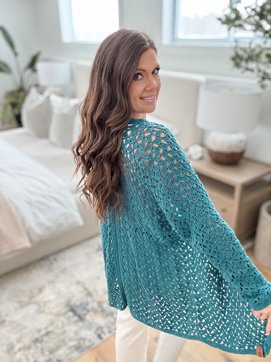 Lacy Spring Cardigan Crochet Pattern product image (6)