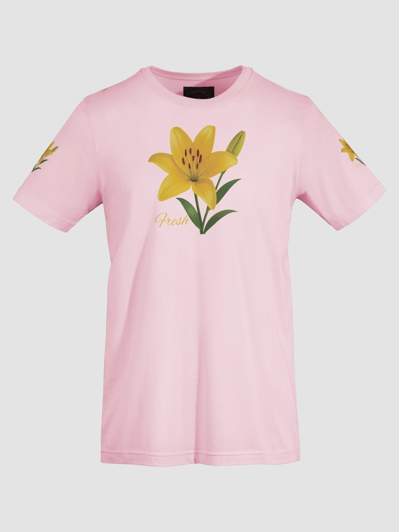 Fresh Yellow Lily Flower – Botanical Floral Graphic Tee product image (37)