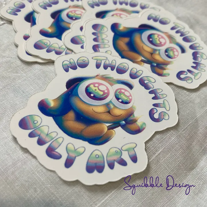 Vinyl Sticker - No Thoughts Only Art product image (2)