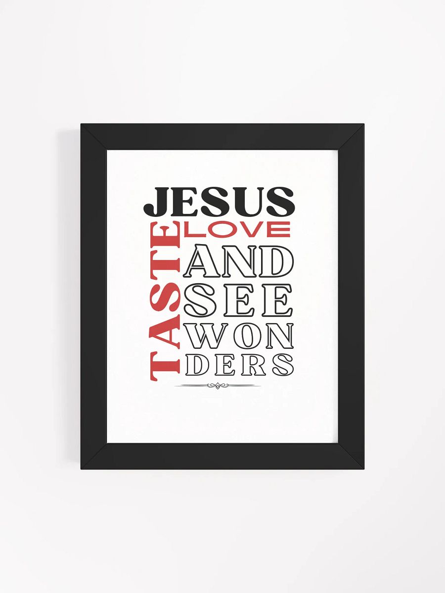 Taste JESUS Love Organic Frame Poster product image (37)