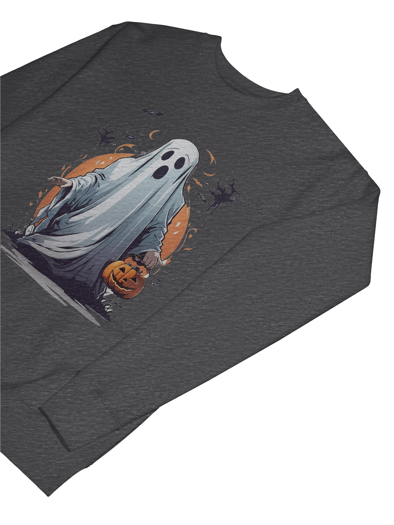 Spooky Ghost Sweatshirt – Cozy Halloween Pullover with Pumpkin Trick-or-Treat Design product image (7)
