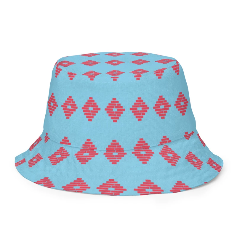 Anacostia Community Museum Reversible Bucket Hat (Red/Blue) Image 3