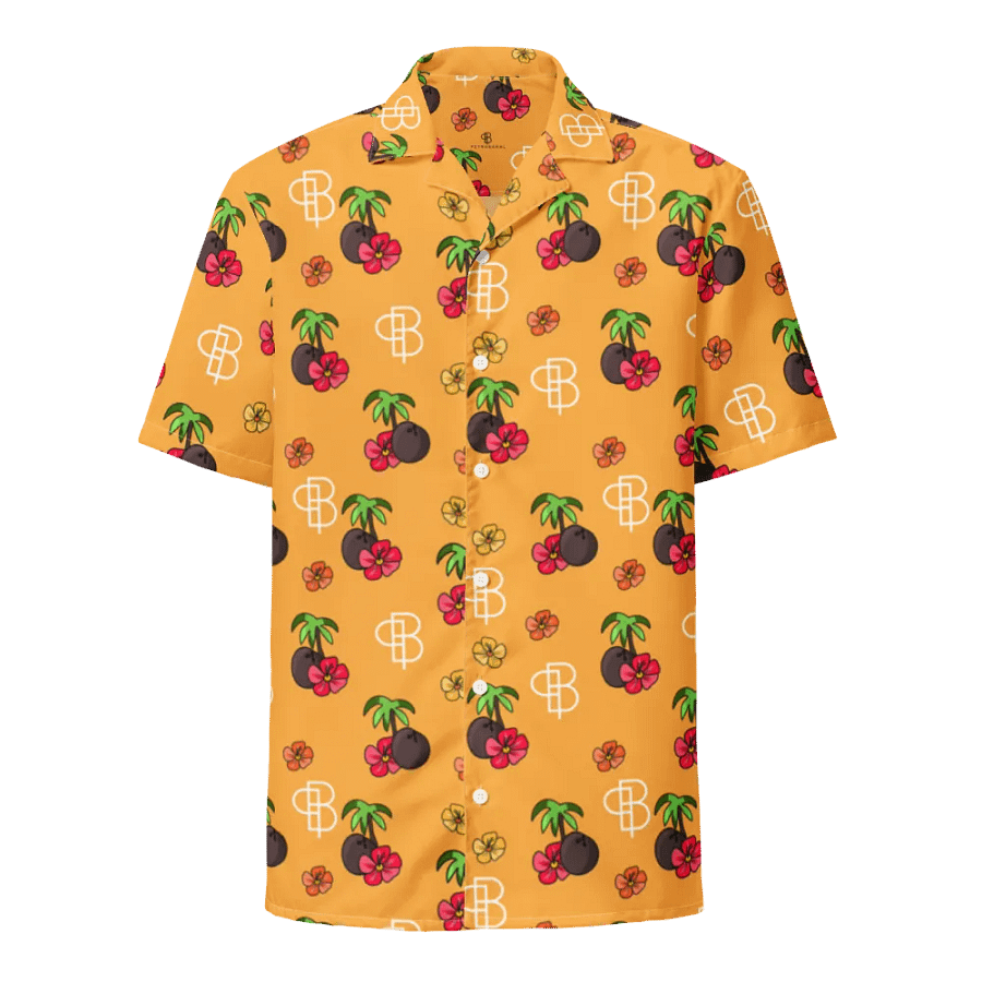 Orange Tropical Island Hawaiian Shirt product image (1)
