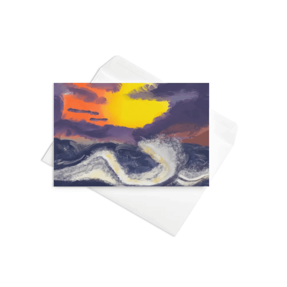 Sunset Ocean Card product image (5)
