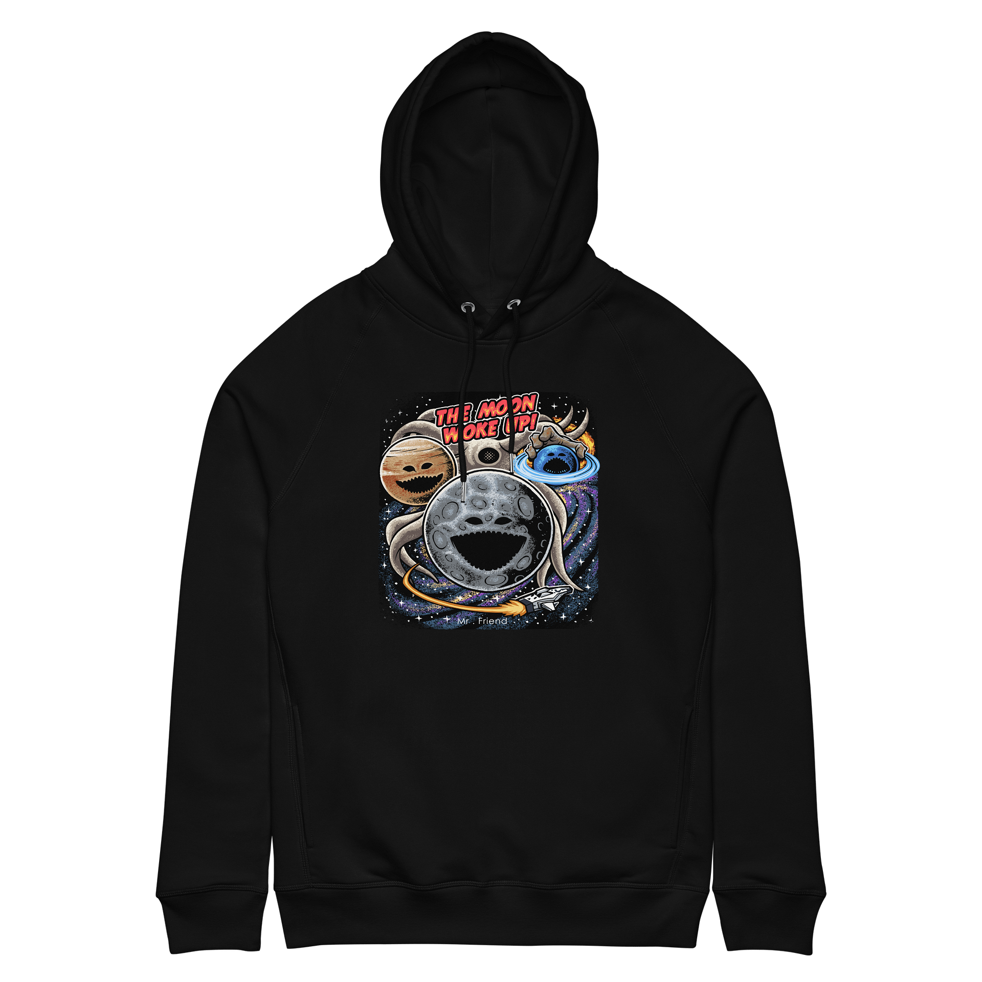 The Moon Woke Up Retro VHS Premium Hoodie product image (9)