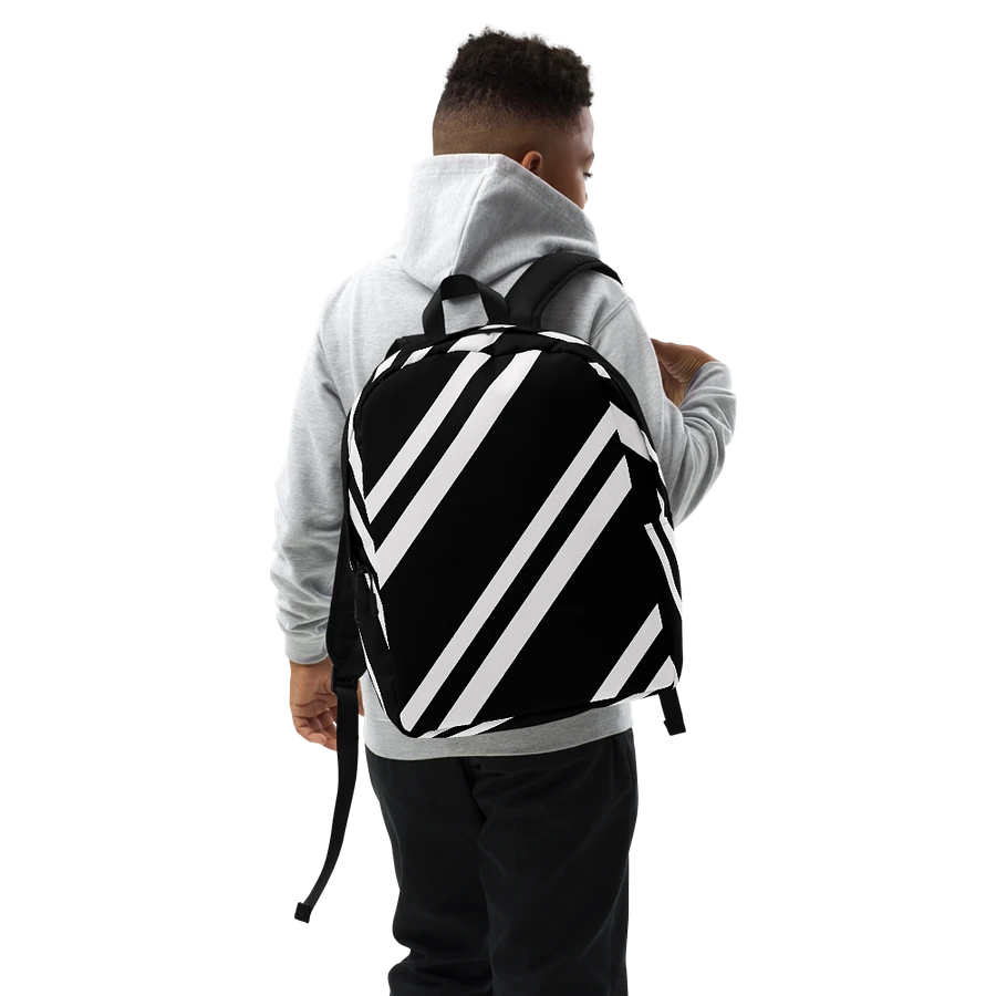 Striped Noir Minimalist Backpack product image (9)