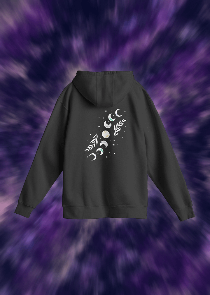 Celestial Blossom Crescent Hoodie Dark product image (2)